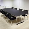 Konference- og mødeborde, bordpladerne kan være runde eller rektangulære og er enten manuelle eller elektriske
