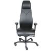 Ven Office 8 kontorstol i sort læder med nakkestøtte