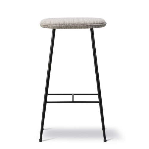 Spine metalstel stool, sort metalstel, lyst stof savannah, kan anvendes til indretning af bar eller restaurant