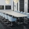 SWITCH MEDIA konferencebord, hvid med krom stel, få rådgivning til indretningsløsninger