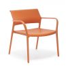 Ara 316 orange stol med armlæn, velegnet til indendørs og udendørs brug