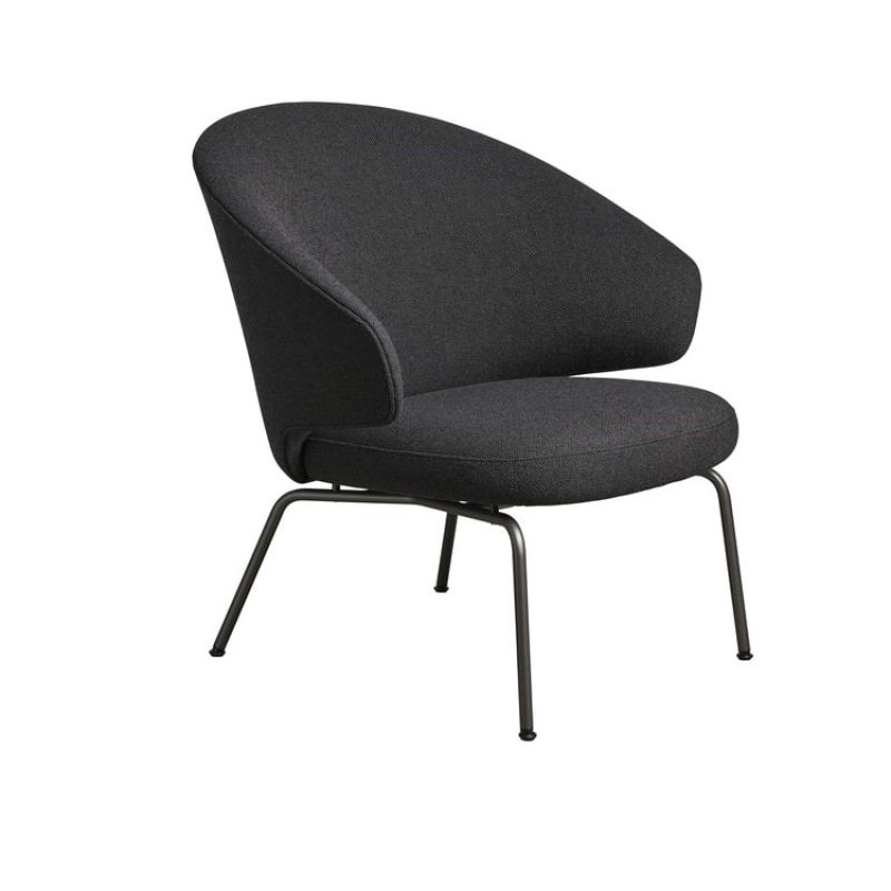 Let™ loungestol, graphite Hallingdal stof, metal stel