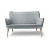 CH72 Wegner sofa i sæbebehandlet eg med uld stoffet Hallingdal