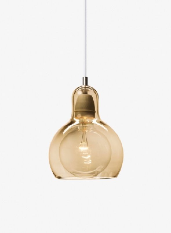 Mega bulb SR2 guld lampe med klar ledning, designet af Sofie Refer