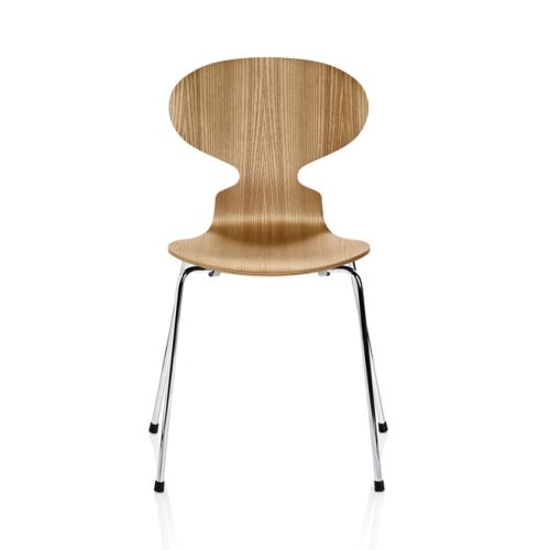 Myren™ stabelbar stol med 4 ben, her vist i Elm, designet af Arne Jacobsen