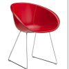 Gliss 930 stol med kernelæder skal i rød