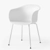 Elefy JH28 stol i hvid og med hvide ben, anvendes som caféstol, spisestol, mødestol m.m.