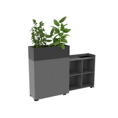 Quadro plantekasse fra Cube i sort laminat