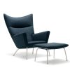 CH446 skammel med CH445 loungestol, Design: Hans J. Wegner, Carl Hansen & Søn. Kan anvendes til indretning af hotel