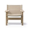 Børge Mogensen Canvas stol med mulighed for tilkøb af løs hynde i lærred eller læder for det eksklusive look.