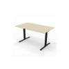 Upgrade hæve/sænkebord med Linak stel i sort og bordplade i birk.