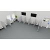 Screen IT Health & Care smitteskærm til båse ved vaccinationscenter